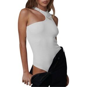 NWT Lulu’s Knitted Ribbed Tight
Sleeveless Hollow Bodysuit